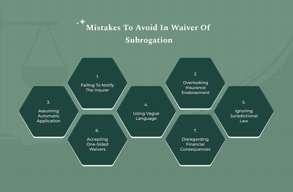 What Are The Common Mistakes You Must Avoid In Waiver Of Subrogation